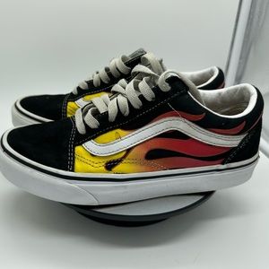 Vans flames kids size 4Y